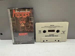 ACCEPT RESTLESS AND WILD 1983 CBS CASSETTE TAPE - Picture 1 of 3
