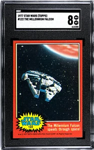 1977 STAR WARS TOPPS #122 THE MILLENNIUM FALCON SGC 8 6122305 - Picture 1 of 2