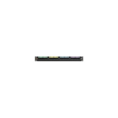 Leviton 49012-J24 24-Port 1RU Voice Grade Patch Panel Black 8P2C Jacks - Image 1 of 2