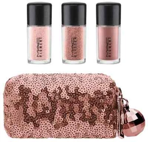 Nuevo MAC Bola de Nieve Pigmento Y Brillo Kit / ROSA Set Lim Ed Polvo BOLSA DE VACACIONES - Imagen 1 de 11