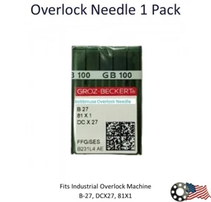 1 Pack Overlock Sewing Needle #11 B27 Groz-Beckert - Picture 1 of 1