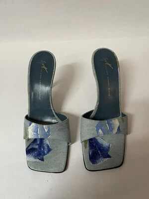 Tacón alto estampado de mezclilla Giuseppe Zanotti talla 8 - Nuevo - Italia Foto 1 de 4
