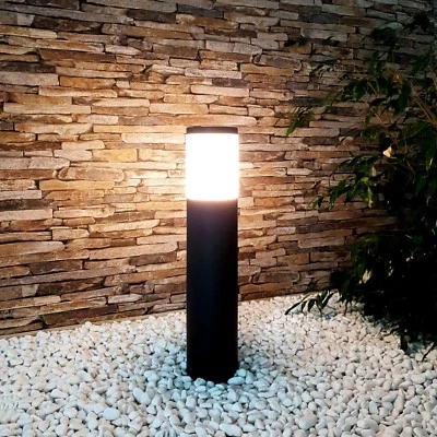 Außenleuchte Bewegungsmelder E27 Wandlampe Standleuchte Gartenleuchte schwarz - Bild 1 von 4