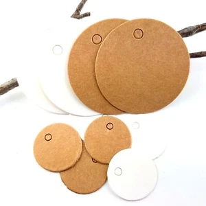 Kraftpapier Geschenkanhänger Etiketten Preisschilder 50/100 Stück 20/40 mm - Bild 1 von 5