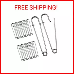 BEADNOVA 4 Inch Large Safety Pins for Clothes Big Safety Pins Heavy Giant Safety - Picture 1 of 2
