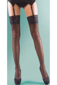 Calze superiori in pizzo con punta rinforzata 15 denari Silky Supershine - Foto 1 di 12