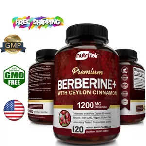 Berberine HCL Premium Extract Ceylon Cinnamon, Anti-inflammatory 1200mg 120 Caps - Picture 1 of 8