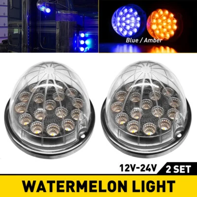 Lente Transparente Universal Ámbar Azul Sandía Marcador LED Luz de Señal de Giro Frontal EKK Foto 1 de 4