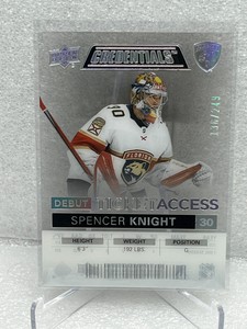 2021-22 Upper Deck Credentials Debut  Acetate #DTASK Spencer Knight - 136/249