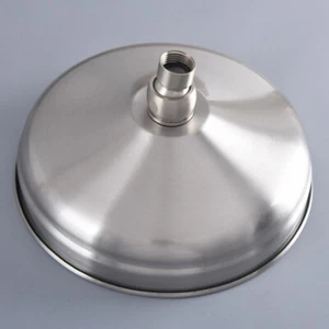 Pulverizador superior redondo de 8" para cabezal de ducha de baño lluvia de níquel cepillado - Imagen 1 de 6
