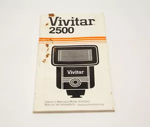 Vivitar 2500 Flash Instruction Manuals English Spanish French German - Picture 1 of 5