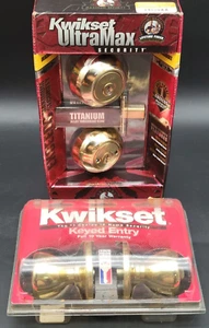 Kwikset Ultramax Security Deadbolt Double Cylinder Titanium Allow Core Brass + - Picture 1 of 7