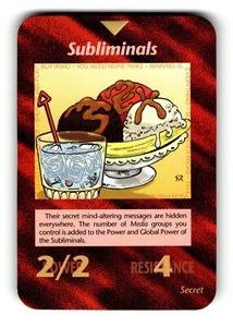 Subliminals Card Unlimited INWO Illuminati New World Order Game - Picture 1 of 4