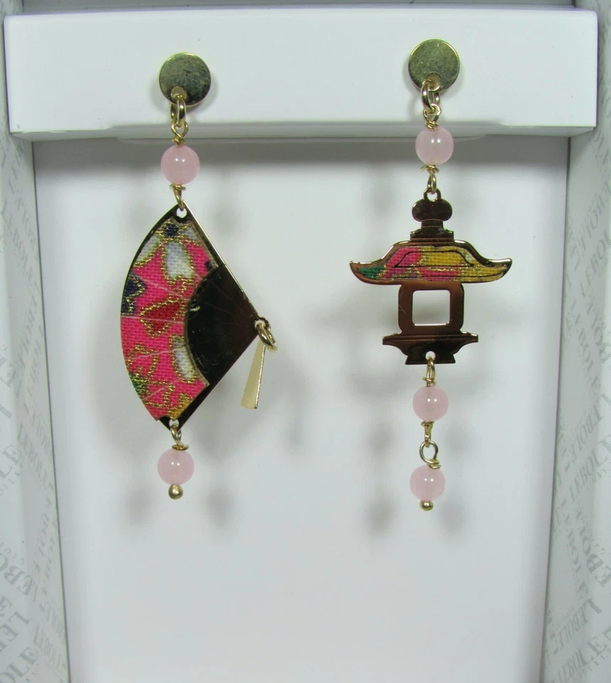 Orecchini Ventaglio Argento Mini Rosa - Immagine 1 di 1