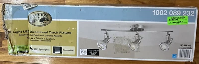 Kit de iluminación LED de pista de acero cepillado Hampton Bay de 2 pies y 3 luces 59118 Foto 1 de 3