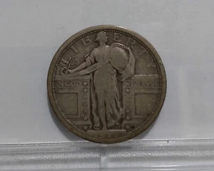 1917-D Standing Liberty Quarter type-1 / Fine 12. Same Day Shipping! - Picture 1 of 2