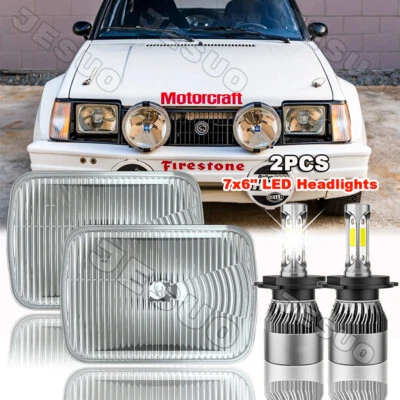 7X6" LED Headlight Hi/Lo Sealed DRL Turn Signal Lamp for Mercury Lynx 1981-1985 - Image 1 of 4