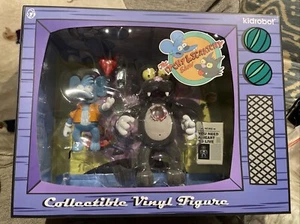 The Simpsons Itchy Scratchy Vinyl Figur Set FLOCKED Edition IamRetro Exclusive - Bild 1 von 8
