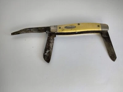 NAVAJA DE BOLSILLO RANGER ULTRA PERFECCIONADA DE 3 HOJAS DE COLECCIÓN, PATENTE 1967, PROBADA EE. UU., BONITA Foto 1 de 4