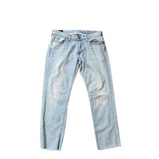 Abercrombie & Fitch Langdon Skinny Jeans Mens 31x27 Blue Light Wash Cropped Low