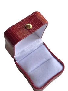 Red Eidechse Effekt Dubai Sortiment Lederring Box Perfect Box Kostenloses Porto - Bild 1 von 6