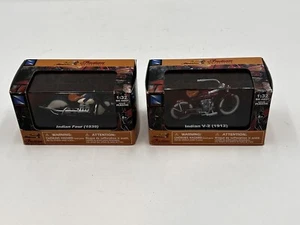 New Ray Indian Motorcycle 1/32 Scale 2 Lot Indian Four 1939 Indian V-2 1912 READ - Picture 1 of 8