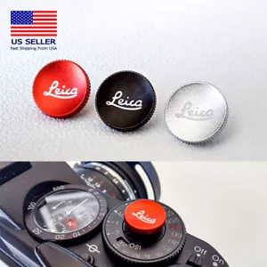 Leica 12mm Metal White Logo Camera Shutter Button for Leica Epson Fuji Canon + - Picture 1 of 8