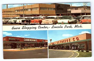 Sears Shopping Center Southfield Dix Lincoln Park Michigan chrome postcard D084 - Picture 1 of 2
