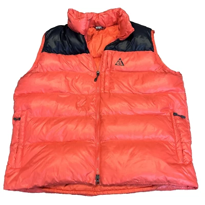 Nike ACG Pink Salmon XL Puffer Vest 550 Down Fill All Conditions Gear Y2K READ - Image 1 of 4