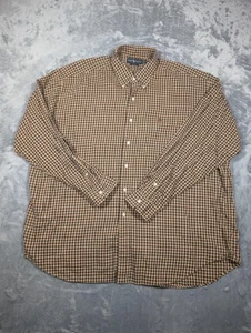 Camisa Ralph Lauren Blake Para Hombres 2XL Marrón Verde A Cuadros Manga Larga Con Botones - Imagen 1 de 7