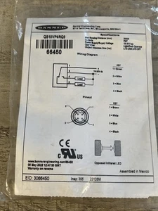 Banner Engineering Receiver Photoelectric Sensor QS18VP6RQ8 10-30VDC 66450 - Picture 1 of 2