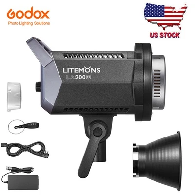 Luz de vídeo LED Godox LA200D 230W 5600K Bowens montagem luz contínua EUA - Imagem 1 de 4