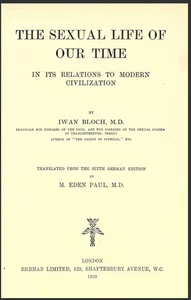 The Sexual Life Of Our Time In Its Relation To Modern Civilization (1909) - Picture 1 of 17