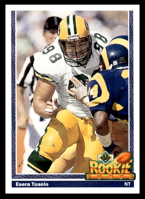 1991 Upper Deck Esera Tuaolo #635 Green Bay Packers  Rookie NFL Football  - Image 1 of 2