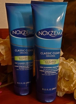 Noxzema Classic Clean Original Crema Limpiadora Profunda Lavado Eucalipto 8oz Lote de 2 Foto 1 de 2