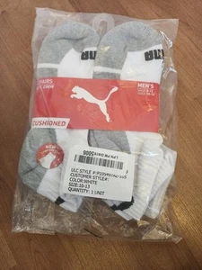 PUMA Men's 6 Pack Quarter Crew Socks - Picture 1 of 11