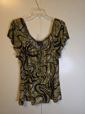 Vintage 90s Y2K Retro Disco Womens Babydoll Fairy Grunge Top JKLA CALIFORNIA XL - Image 1 of 4