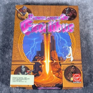 Juego Vengeance of Excalibur Amiga - con mapa manual Big Box 1991 RPG raro virgen - Imagen 1 de 8