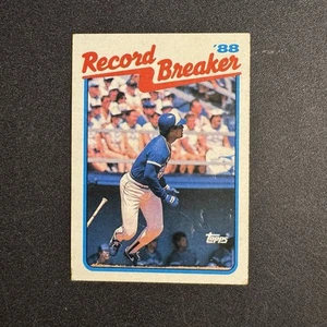 1989 Topps Baseball Record Breaker George Bell #1 Toronto Blue Jays - Bild 1 von 6