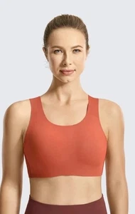 Reggiseno Syrokan 34E argilla grezza alto impatto senza cuciture racerback senza ferretto sport corsa - Foto 1 di 11