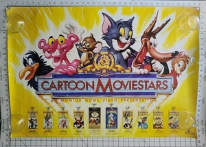 Póster 1988 dibujos animados Moviestars Bugs Lucas Porky Elmer Tom Jerry original vintage - Imagen 1 de 12
