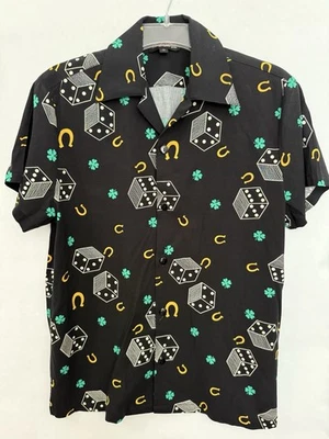 Рубашка с коротким рукавом на пуговицах женская TRASHY DIVA Freddy размер средний счастливый амулет - Изображение 1 из 4