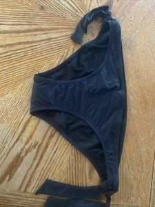 Bikini donna LC Lauren Conrad cravatte laterali fisse foderato fondo taglia XL nero - Foto 1 di 3