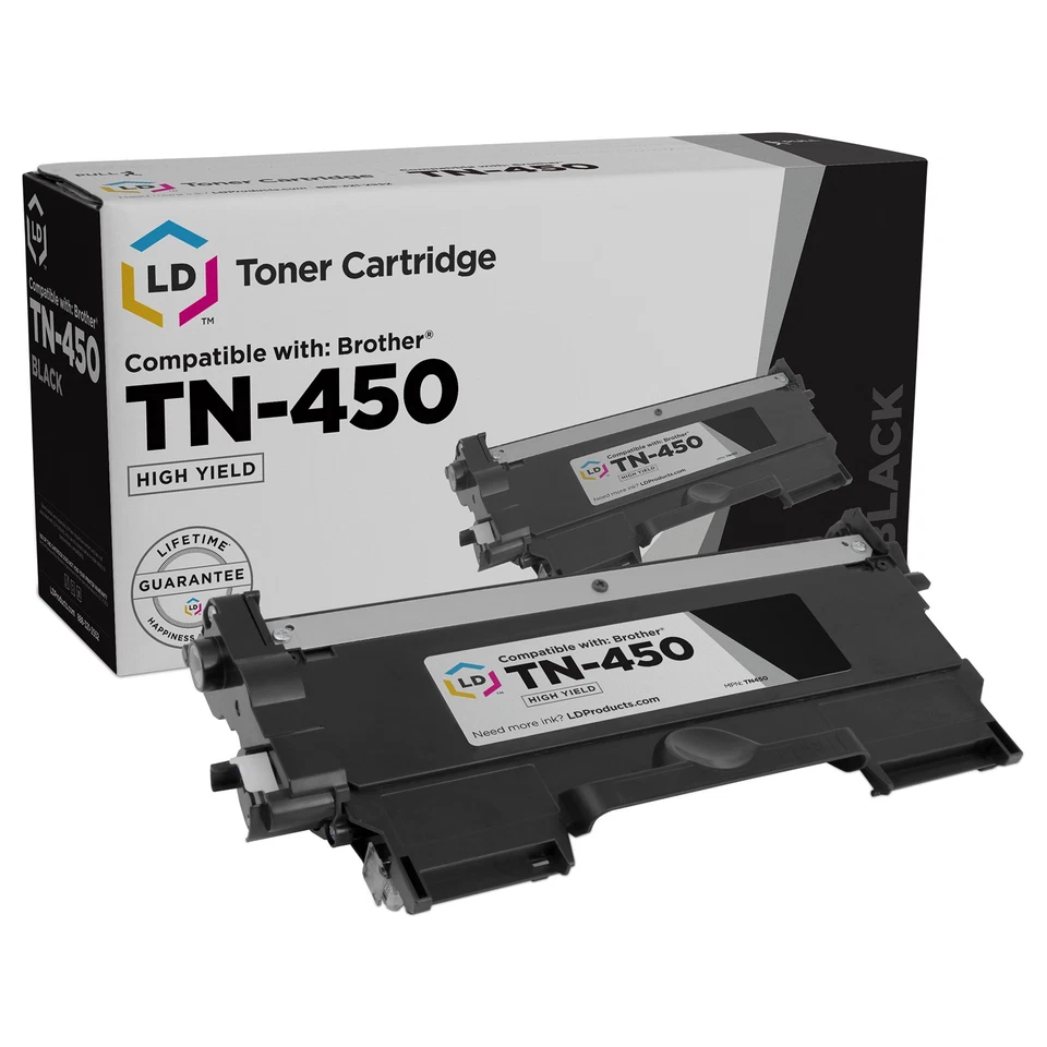 LD Compatible Toner Cartridge Replacement for Brother TN450 High Yield (Black) - Image 1 of 4