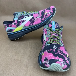 Brooks Ghost 15 Womens Shoes Pink Camo Running Sneakers Athletic Size 10 D - Picture 1 of 20