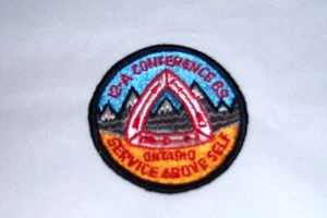 BSA Ontario 12-A servicio de conferencia por encima de uno mismo 1969-- parche vintage de 3 pulgadas - Imagen 1 de 1