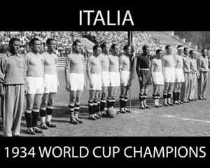 ITALIA - 1934 World Champions Soccer Team Glossy 8 x 10 Photo Man Cave Italy - Picture 1 of 1