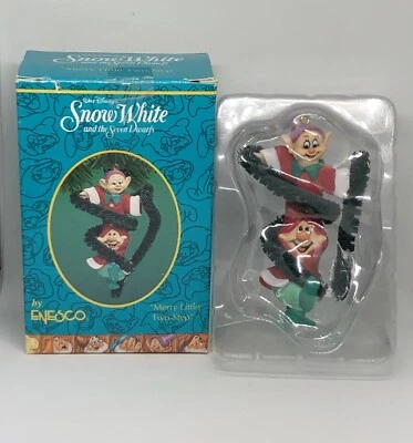 SNOW WHITE & THE SEVEN DWARFS X Enesco Christmas Ornament Merry Little Two-Step - Image 1 of 4