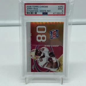 2008 Topps Chrome Jerry Rice Dynasties White Refractor /100 PSA 9 - Picture 1 of 9