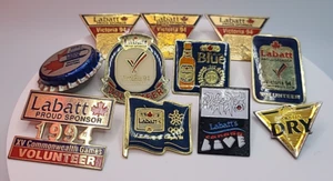 Lot Of 11 Vintage 80s 90s Labatt Beer Pins Victoria XV 88 94 Dry Blue Canada Etc - Picture 1 of 23